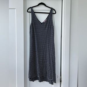 Calypso St. Barth Blue and White Striped Cotton Dress - Small